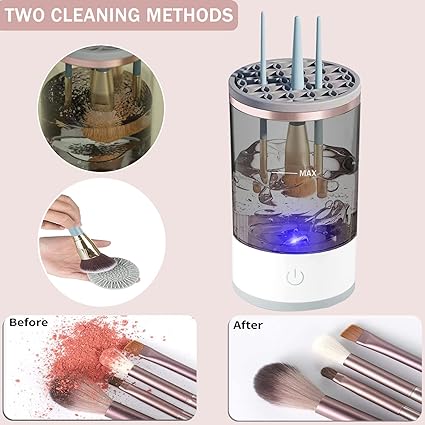 3 in 1 Electric Makeup Brush Cleaner, Makeup Brushes Drying Rack & Brush Holder Stand