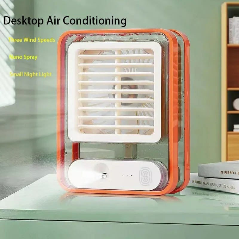 Portable Desktop Air Conditioner, USB Mini Air Cooler Fan, Water Cooling Fan, 500 ml Water Tank USB Personal Cooler