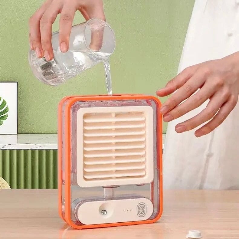 Portable Desktop Air Conditioner, USB Mini Air Cooler Fan, Water Cooling Fan, 500 ml Water Tank USB Personal Cooler