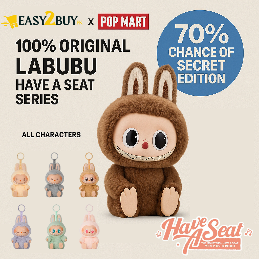 Labubu Have A Seat Series - Plush Keychain Blind Box - Easy2Buy.pk