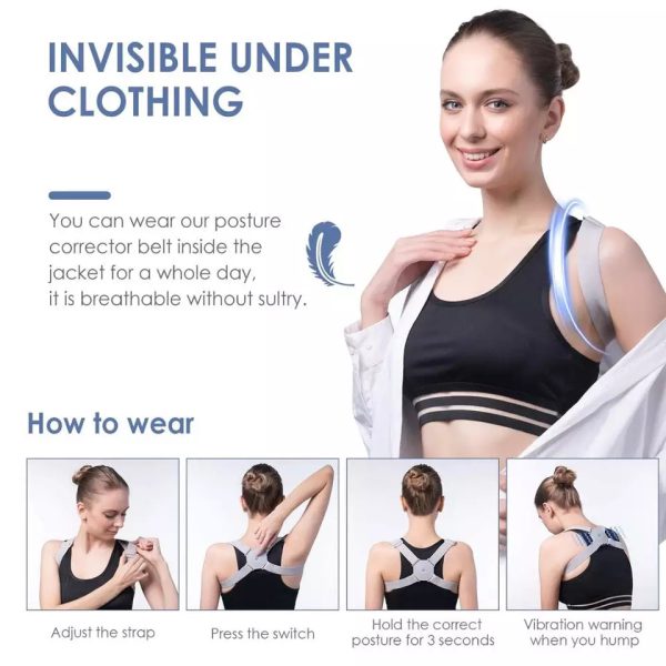Adjustable Spine Back Support Posture Belt With Sensor