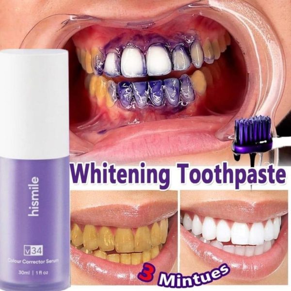 HiSmiles V34 Teeth Brightening Serum + Free Soft Nano Brush