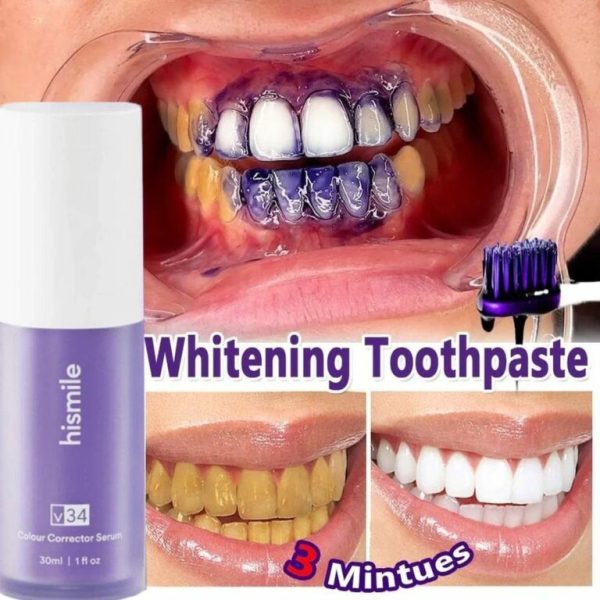 HiSmiles V34 Teeth Brightening Serum + Free Soft Nano Brush