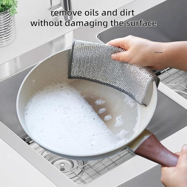 Dish Washing Steel Scrubber Rag