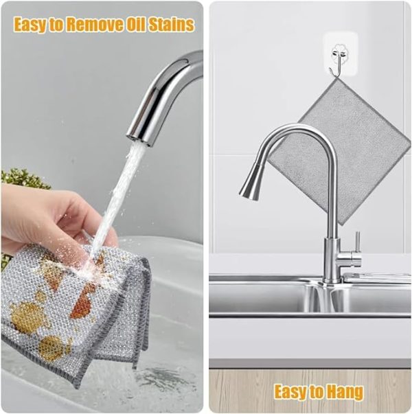 Dish Washing Steel Scrubber Rag