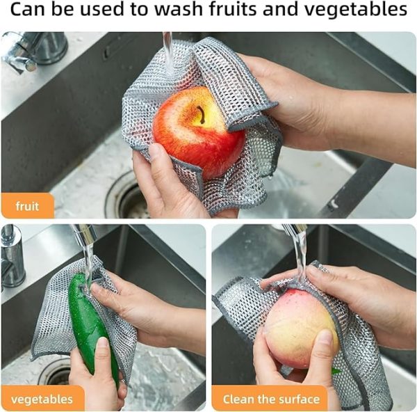Dish Washing Steel Scrubber Rag