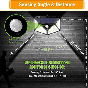 Solar Wall Light With Motion Sensor 100 Led