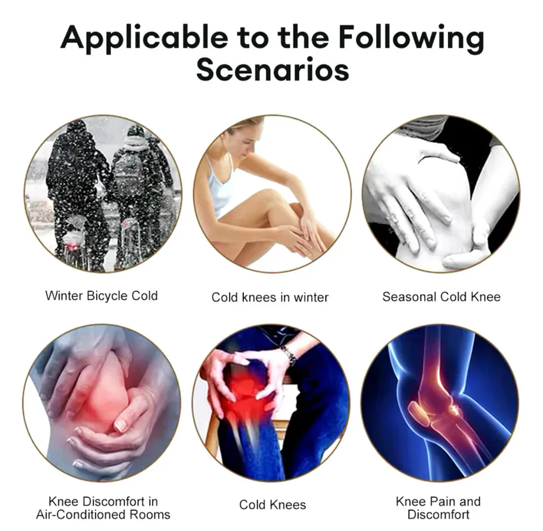 Warm Wool Knee Pads 2 Pieces With Strap