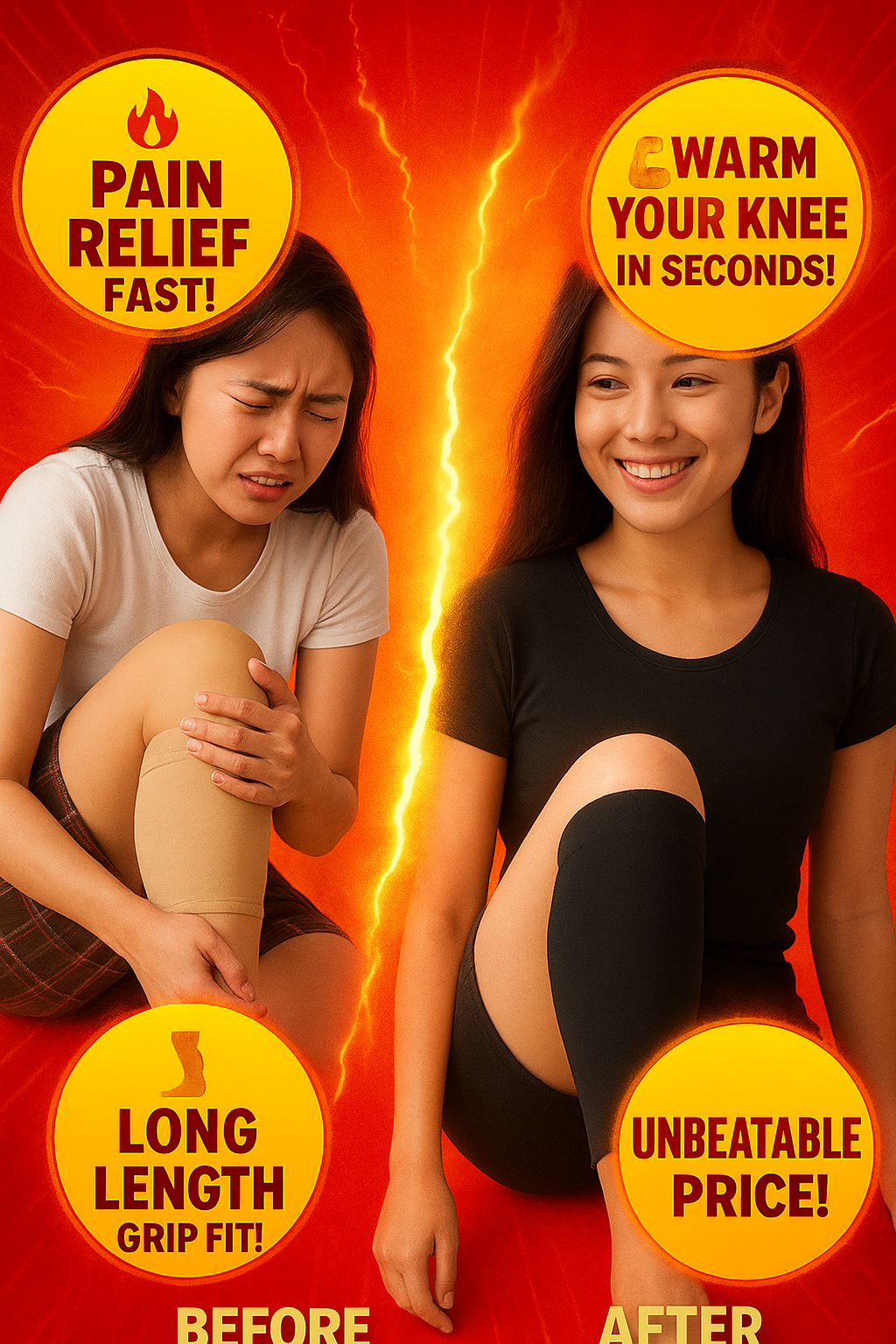 Warm Wool Knee Pads 2 Pieces With Strap