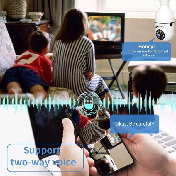 1080p Full Hd Cctv Bulb Camera Wifi Smart Camera