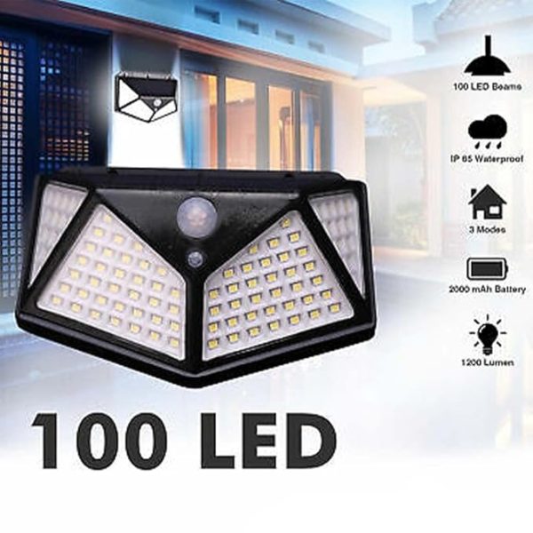 Solar Wall Light With Motion Sensor 100 Led
